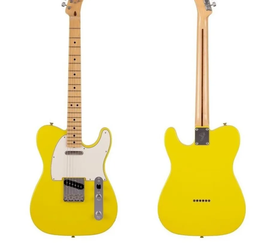 Guitare électrique internationale limitée couleur TL Monaco jaune, identique aux images