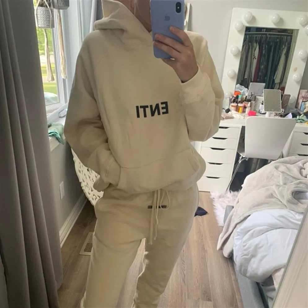 20fw Herbst Winter Europa Reflektierender Hoodie Plus Size Kaffee Matcha Grün Skateboard Hoody Fleece Kapuzenpullover Sweatshirt Pants2407