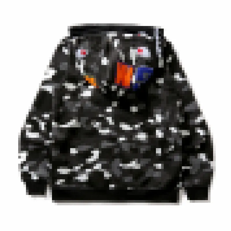 A bathing ape deals space camo shark hoodie