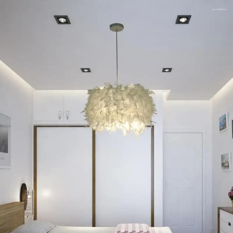 Hängslampor sovrum dekor elegant mångsidig och elegant skapar en mysig atmosfär modern design energieffektiv LED unik fjäder