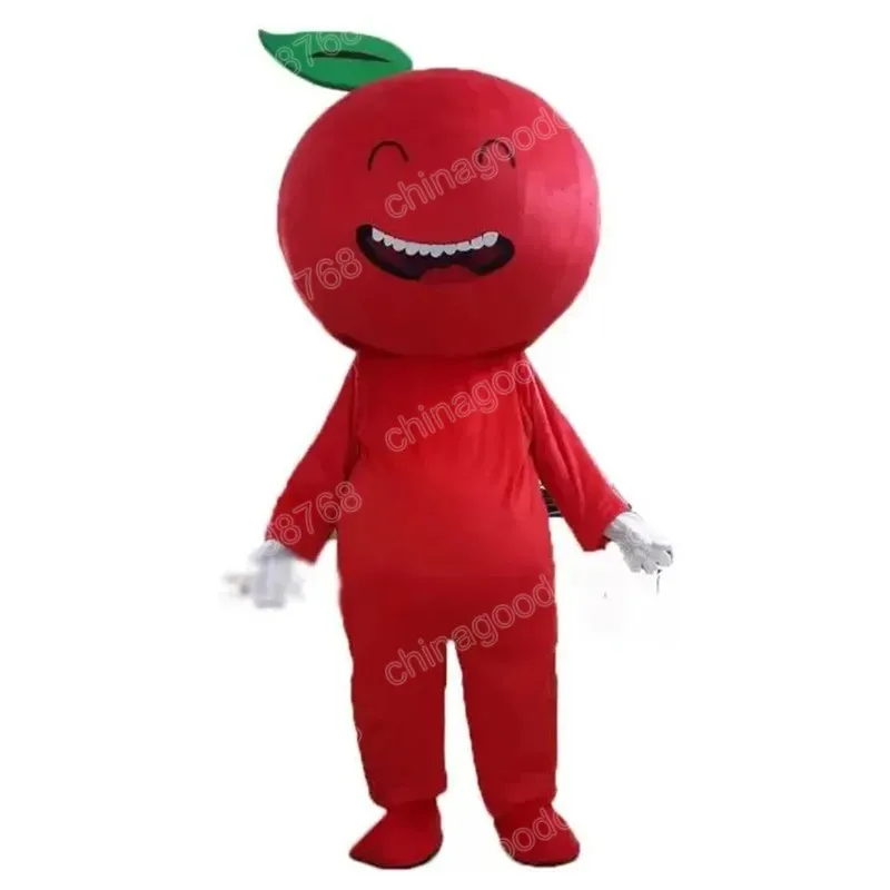 Performance Red Apple Maskottchen Kostüm Top Qualität Halloween Fancy Party Kleid Cartoon Charakter Outfit Anzug Karneval Unisex Outfit