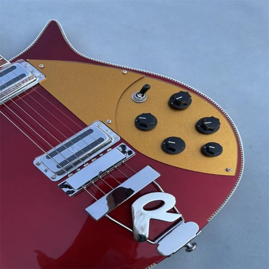 6-saitige E-Gitarre, rote Farbe, Korpus aus Lindenholz, Griffbretthals, hohe Qualität