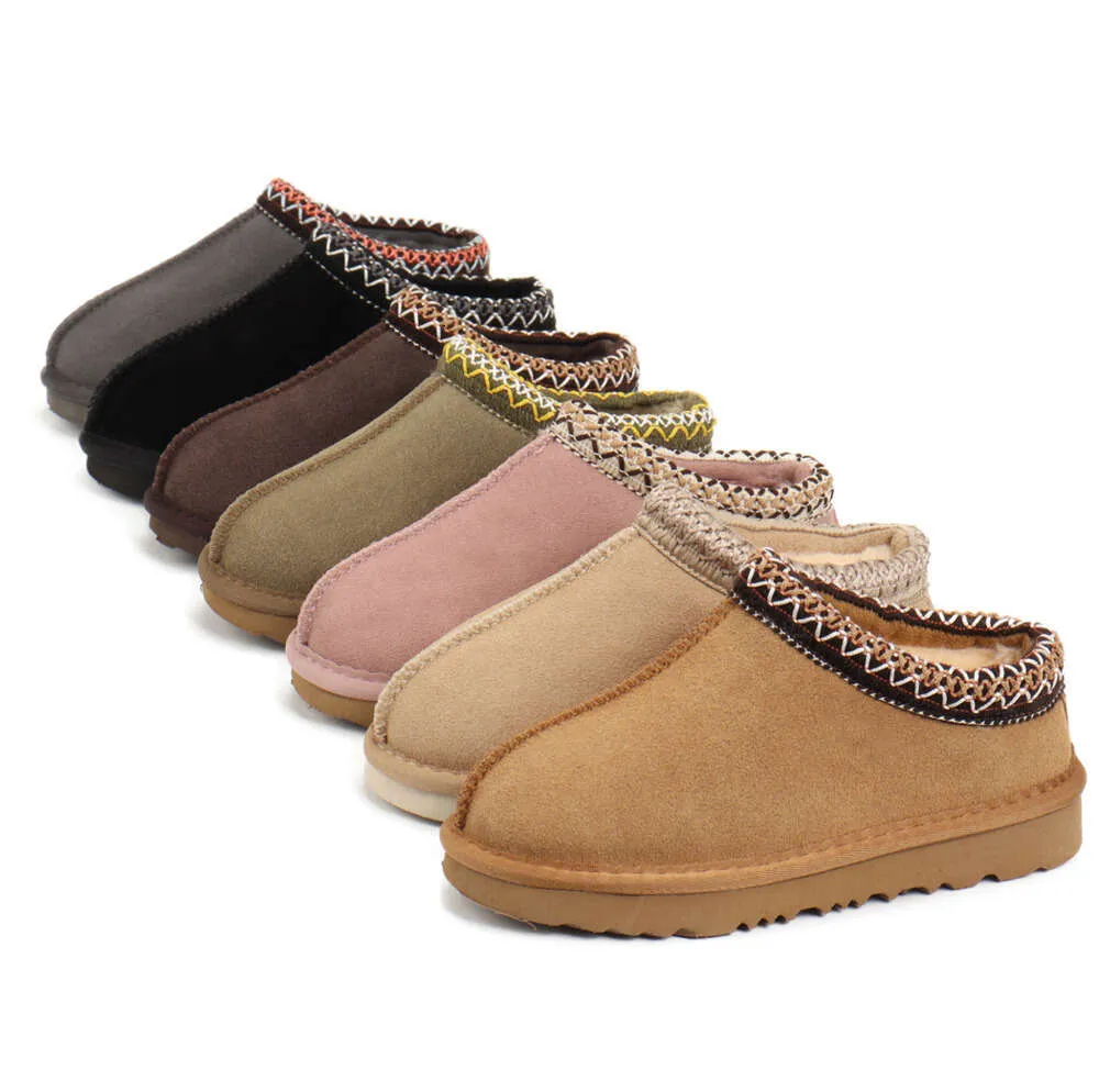 Çocuklar Tasman Terlik Türük Peluş Peluş Slayt Avustralya Snow Boot Çocuk Ayakkabı Kış Çocuk Botları Klasik Mini Boot Bebek Kürk Ganimet Erkek Kız ayak bileği çocuk süet patikler