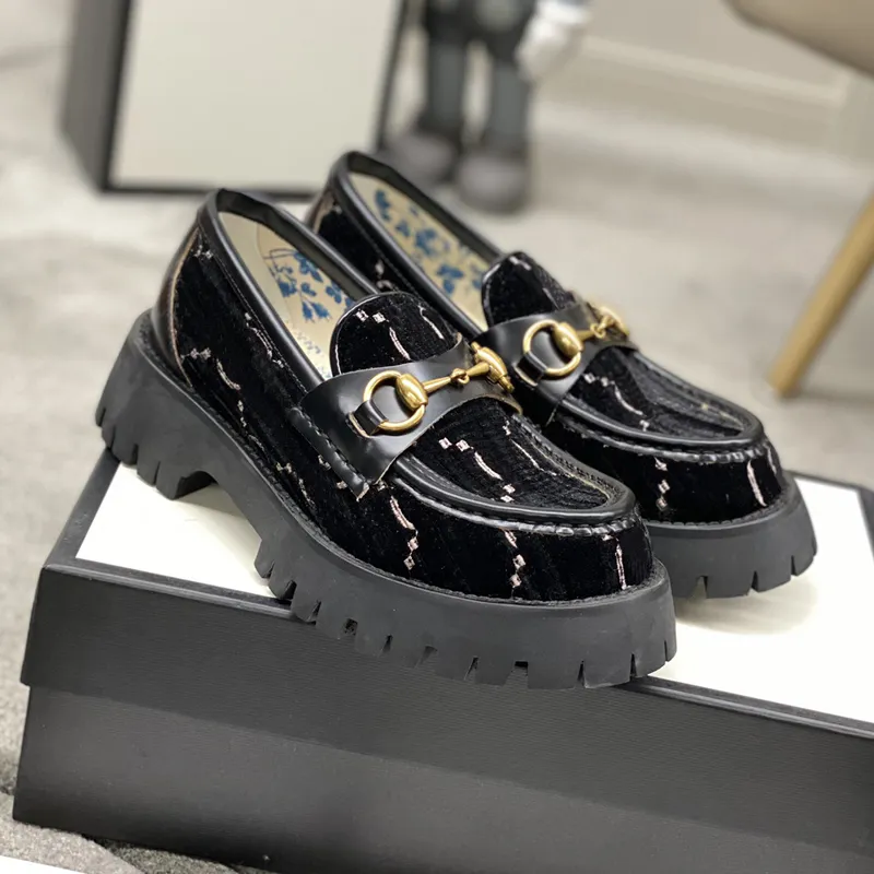 Womens Leather Lug Sole Loafers With Bee Embroidery, Platform Lug Sole ...