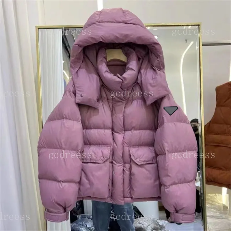 Mäntel Designer Damen Damen Daunenjacke Winterjacke weiße Zierärmel Buji Damenjacke warme und verdickte Daunenjacke mit Kapuze übergroße Kleidung