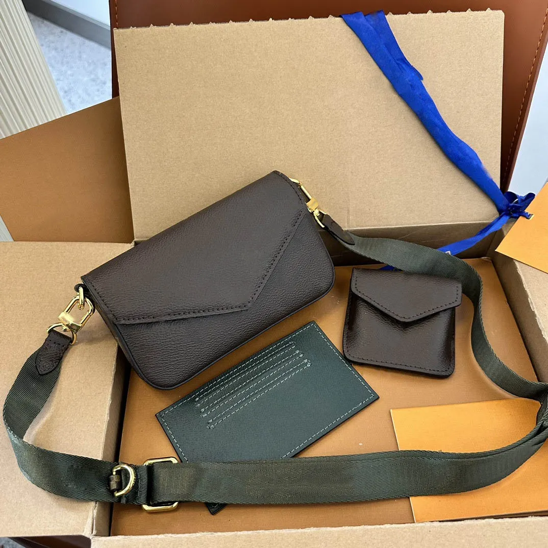 Klassieke mini lederen crossbodytas Envelop Messenger Bag Flip Button Canvas schouderband Modemerkontwerper