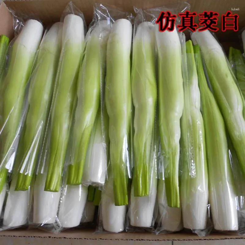 Decorative Flowers PU Simulated Water Bamboo Model Fake Vegetable Ornaments Plastic Shoots Food Props 2pcs