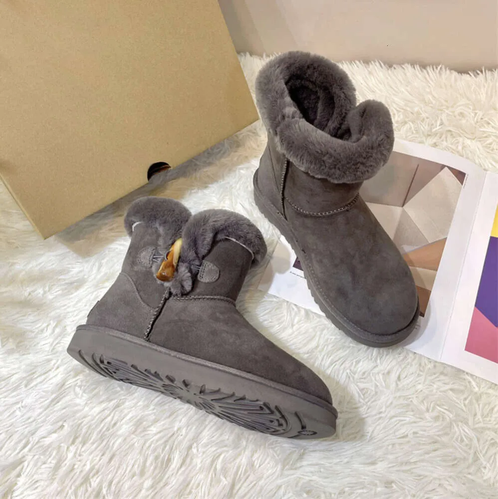 Hurtownia Australia Designer Boot for Women Snow Bot Luksusowe zamszowe kobiety Kapcie mody ultra mini platforma botki zimowe wełna wełna ciepłe futrzane kostki