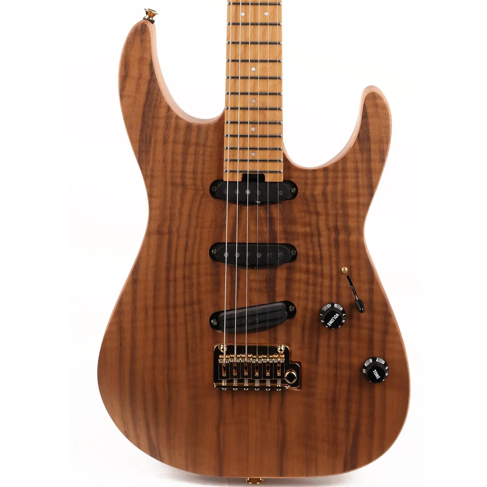 Ch arvel Pro-Mod DK22 SSS 2PT CM Mahogany with Walnut Natural Electric Guitar as same of the pictures