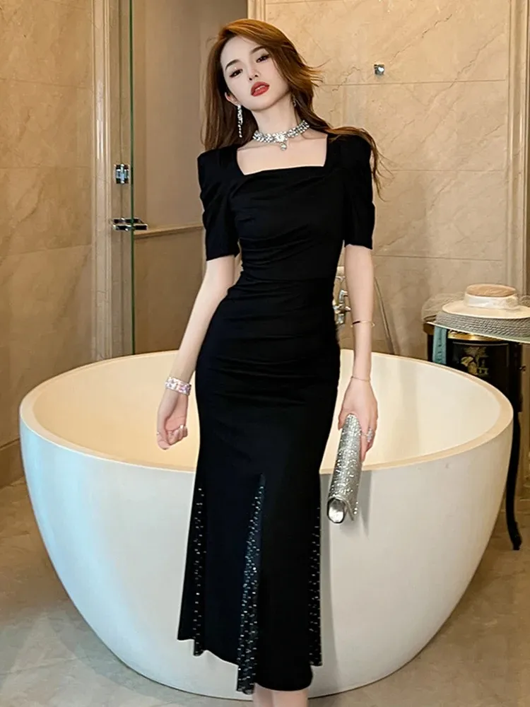 Save Big on Bulk Casual Party Dresses For Women Party Dresses For Women:  Elegant Maxi Dress With Puff Sleeves A Line Formal Gown, French Retro  Style,