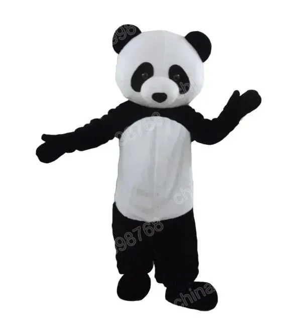 Wydajność Panda Mascot Costume Najwyższa jakość Halloween Fancy Party Sukienka kreskówkowa strój postaci garnitur karnawał unisex strój