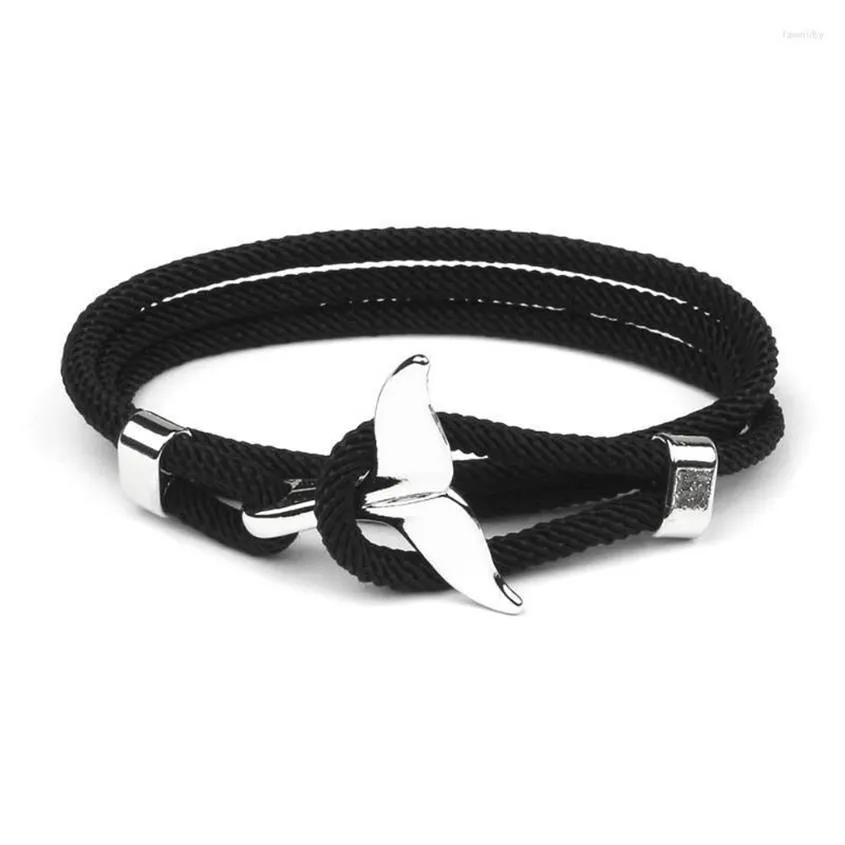 Bedelarmbanden Mode Dolfijn Vissenstaart Handgemaakte Touw Nautische Zeilen Brazalet Voor Vrouwen Mannen Surf Strand Sieraden Fawn22251y