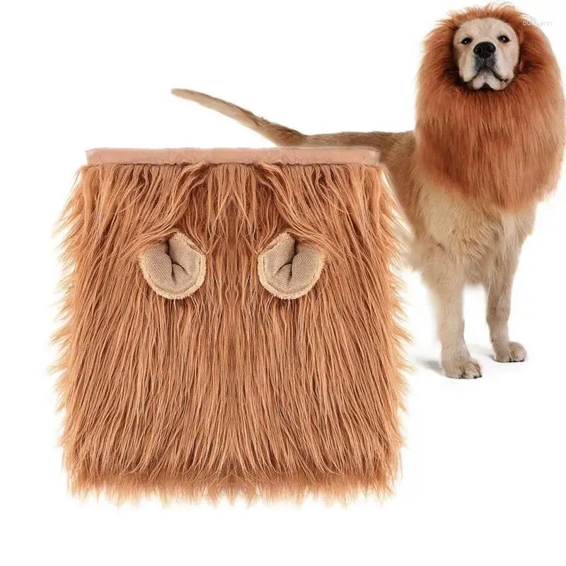 Dog Apparel Lion Mane For Dogs Realistic Halloween Costumes Funny Masquerade Costume Small Medium And Large