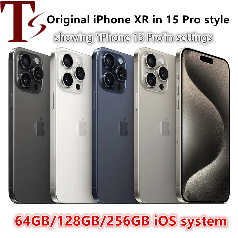 Oryginalny odblokowany iPhone XR Celth na telefon komórkowy iPhone 15 Pro z 15 profesjonalnym wyglądem 3G RAM 64GB 128GB 256GB ROM Mobilepon