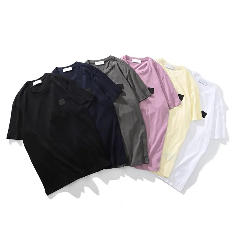 Berühmte Marke Sommer Hohe Qualität Baumwolle Casual T-shirt Einfache Logo Männer Kurzarm Mode Lose Paar Stil Pullover218u