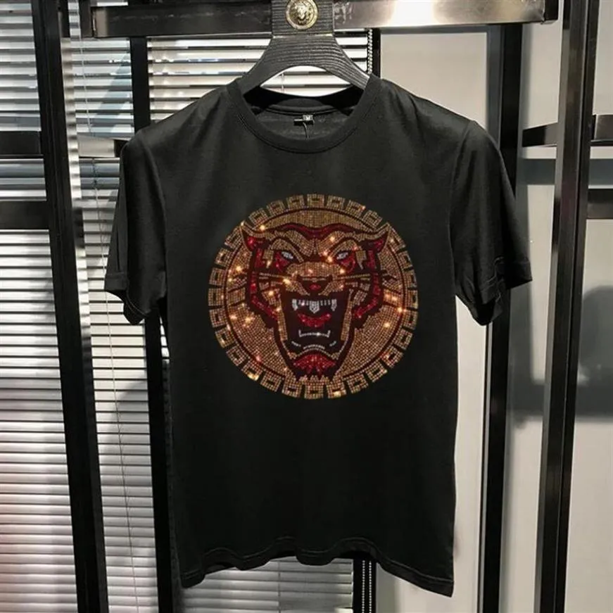 Camisetas unisex con diseño divertido para hombre, camisa con patrón de dibujos animados de diamantes de dos colores, taladro233A