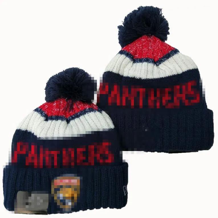 Luxe mutsen Panthers Beanie Hockey designer Winter Bean heren en dames Fashion design gebreide mutsen herfstwollen muts jacquard unisex schedel Sport Gebreide muts