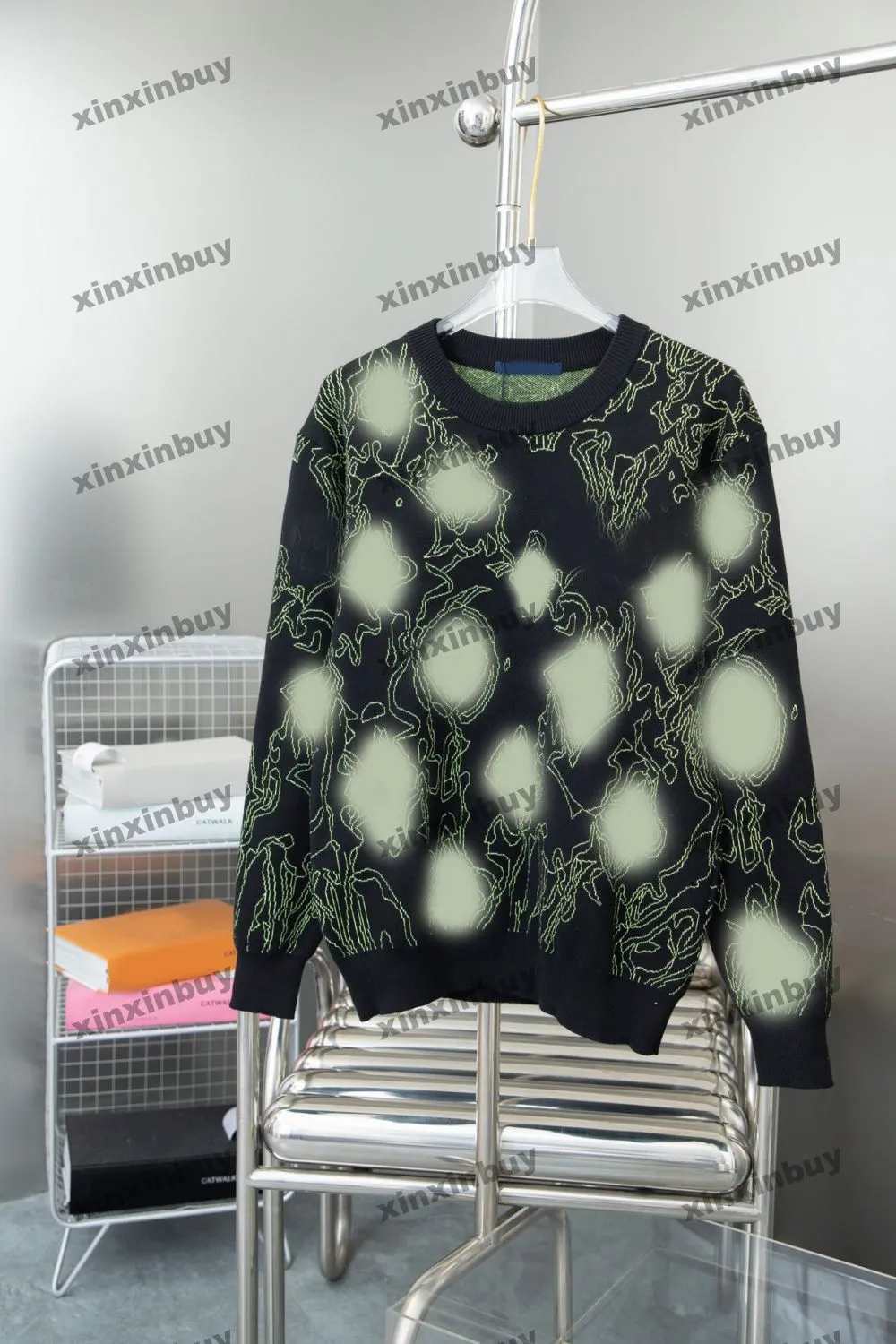 xinxinbuy mężczyzn designer bluza bluza z bluzy Paris Letter Linia haftowa kobiety czarny morel żółty biały xs-xl