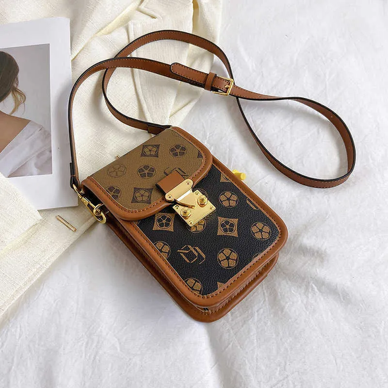 Borsa da donna avanzata Nuova borsa a tracolla monospalla trendy e stampata, piccola e versatile borsa per telefono incrociata
