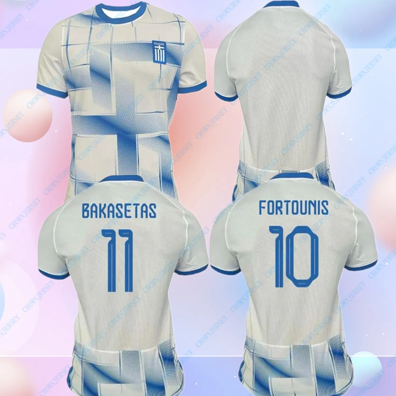 23 2024 Grécia Honduras Futebol Jerseys A seleção helênica MASOURAS BAKASETAS European Cup Lopez CASTILLO GARCIA COSTLY LOZANO IZAGUIRRE camisas de futebol