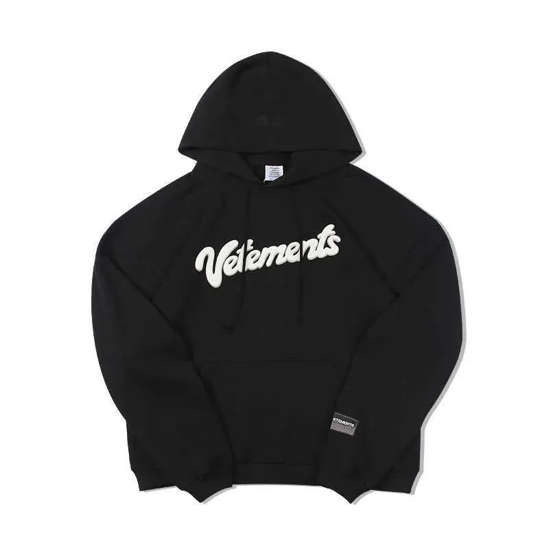 Bestsellige Vetements mit schwerem Stoffschaum Drucker Hoodie Männer Frauen hochwertige übergroße Vetements Kapuzenpullover Sweatshirts Vet Pullover 25