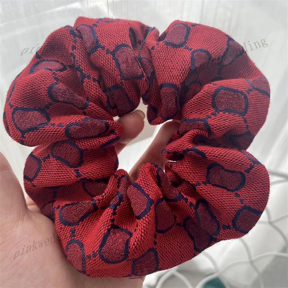 7 couleurs plate-coiffure jacquard Letter Bands de cheveux Tendy Casual Ponytail Hairs Hair Ties High Quality Scrunchies Headwear200n