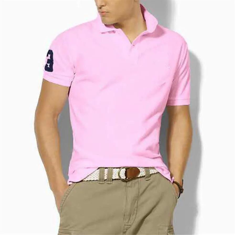 Hombre Big Pony marque de luxe de haute qualité Polo haut hommes à manches courtes chemise décontractée brodé Homme mâle polo Masculino revers te2595