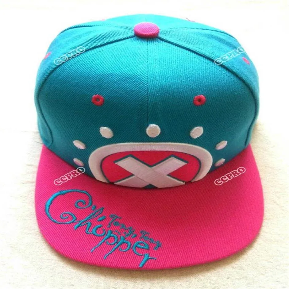 Gorras de bola Anime Piratas Reyes Tony Chopper Bordado Marca Gorra de béisbol Niño Niña Snapback Sombrero para el verano T220923235B