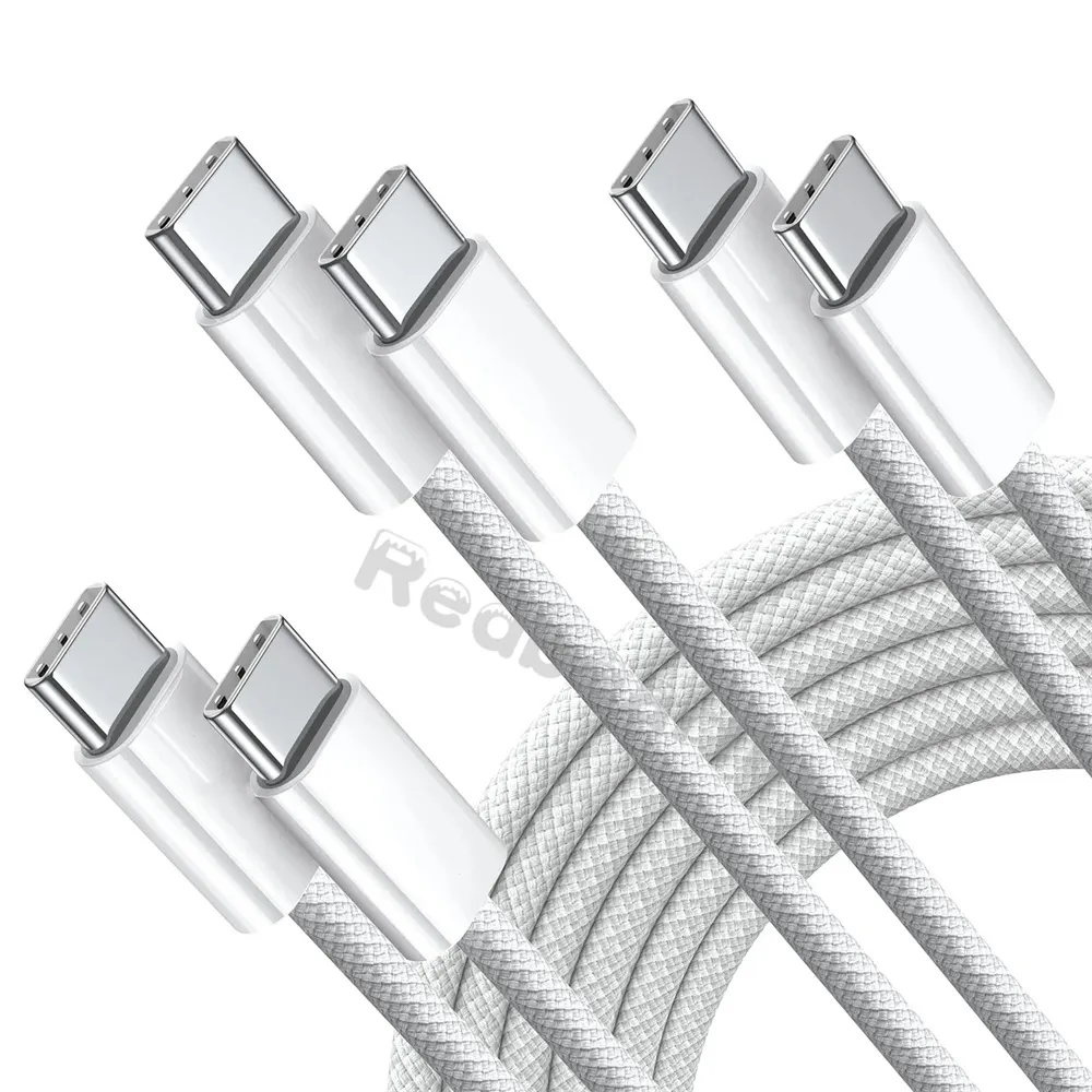 60W سريع الشحن PD 1M C TO C USB C TYPE C CABLE COSSUNG GALAXY S20 S22 S23 XIAOMI HUAWEI Android مع مربع