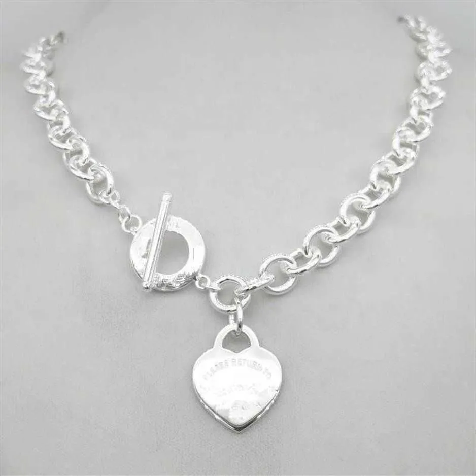 Design Man Women Fashion Necklace Pendant Chain Necklace S925 Sterling Silver Key Return to heart love brand Pendant Charm With Bo282i