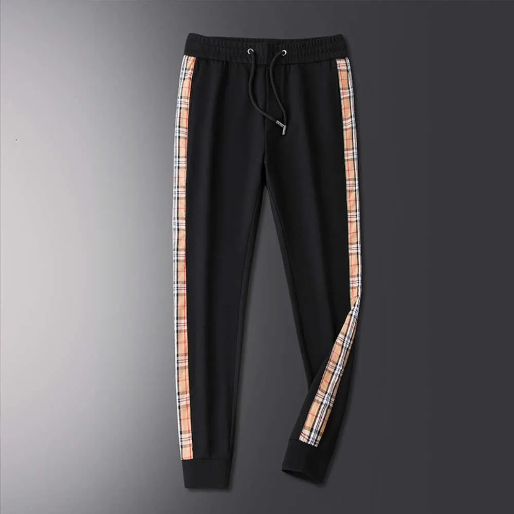 Burbery Trousers Designer Luxury Fashion Men's Casual Pants Sweatpants Korean Youth Leggings Checker Pants Men's Fashion