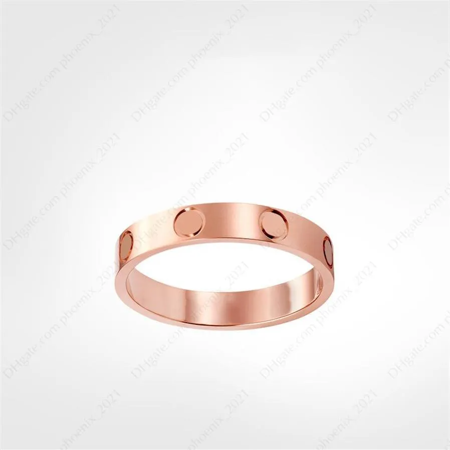 Bague d'amour en argent 925, bijoux de style classique de styliste pour femmes, bagues en or, acier titane plaqué or, ne se décolore jamais, non allergique-Rose353J