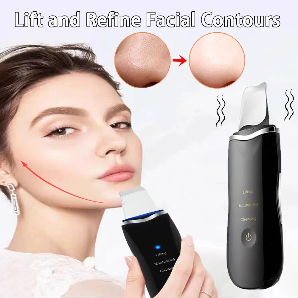 Ansiktsvårdsenheter Blackhead Remover Deep Cleansing Spatula Face Cleaning Lift Machine Peeling Shovel Pore Cleaner Black Dot Sebum Remover 231013