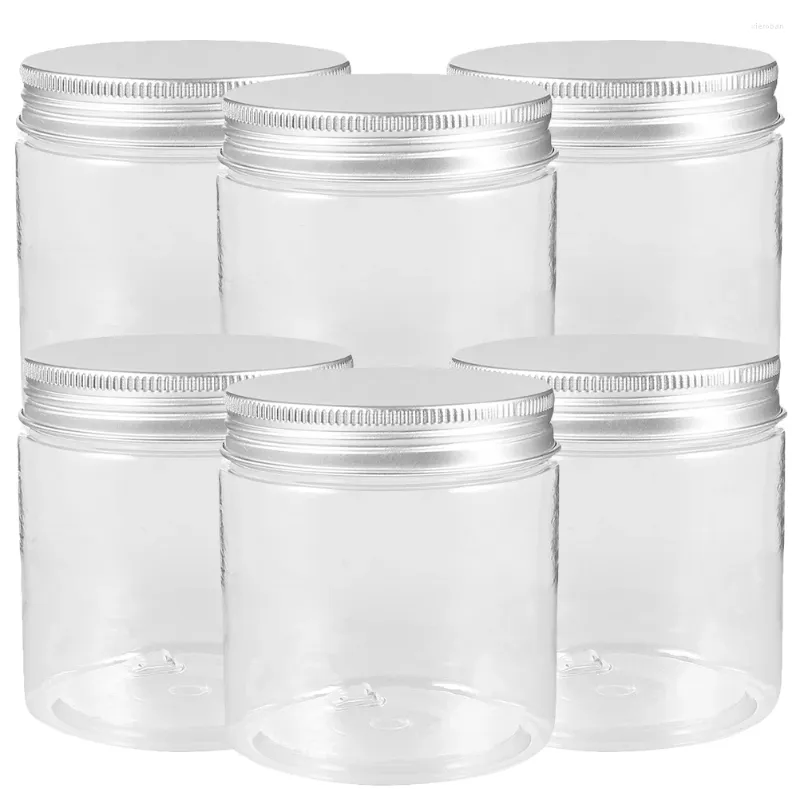 Bouteilles de stockage 6 pièces bocaux Mason multifonctionnels avec couvercle récipients alimentaires pot couvercle en aluminium couvercles en verre