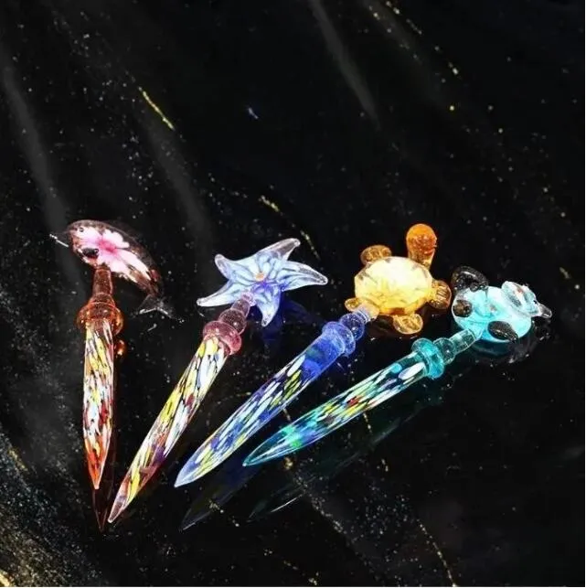 10cm Colorful Dabber Wax Dab Tool Dabbing Nail Oil Tools For Smoke Smoking Pipes Bongs Quartz Banger Nails Cleaning Dab Tools