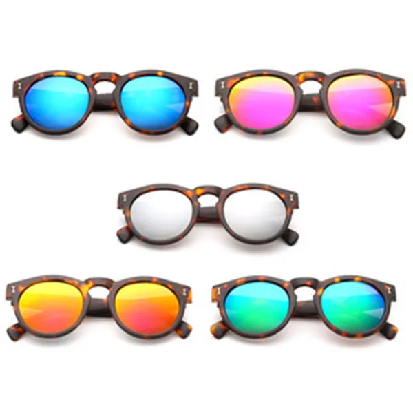 New Sunglasses Retro Round Frame Sunglasses Women's Illesteva Color Film Glasses