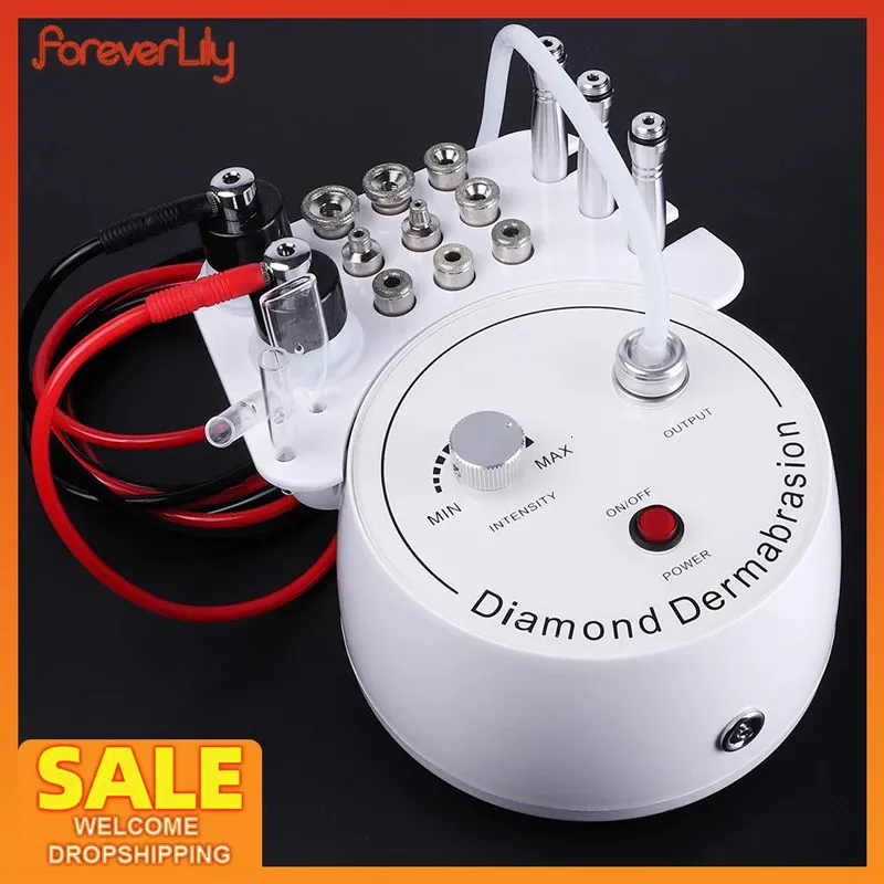 Ansiktsvårdsenheter Professional 3 In1 Diamond Microdermabrasion Machine Water Spray Exfoliation Beauty Machine Borttagning Wrinkle Peeling Tools 231013