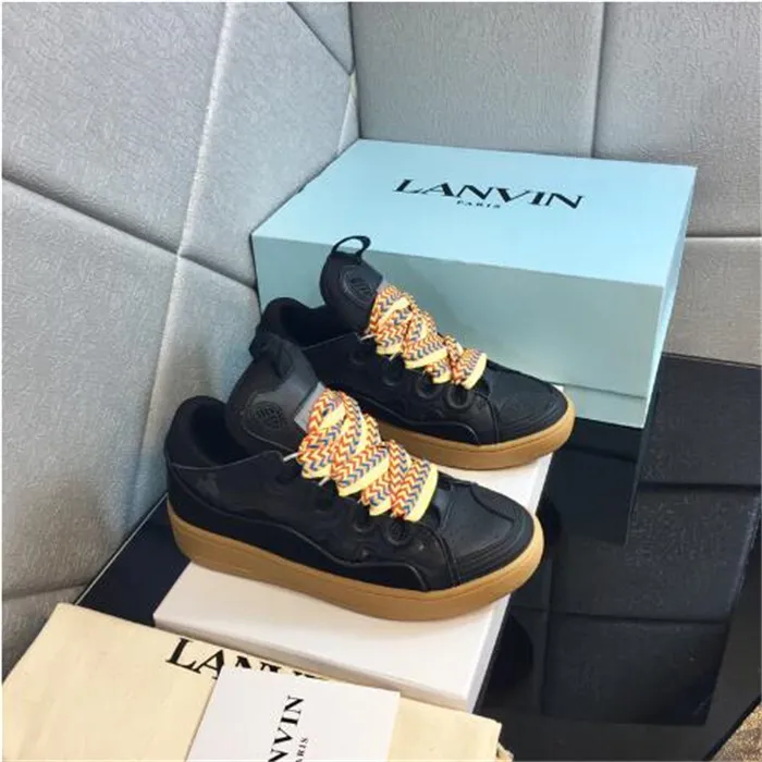 Designer Mesh Shoes Men Women Lace up Extraordinary Sneaker Embossed Leather Curb Sneakers Lavins Loafers Calfskin Rubber Nappa platformsole Shoe