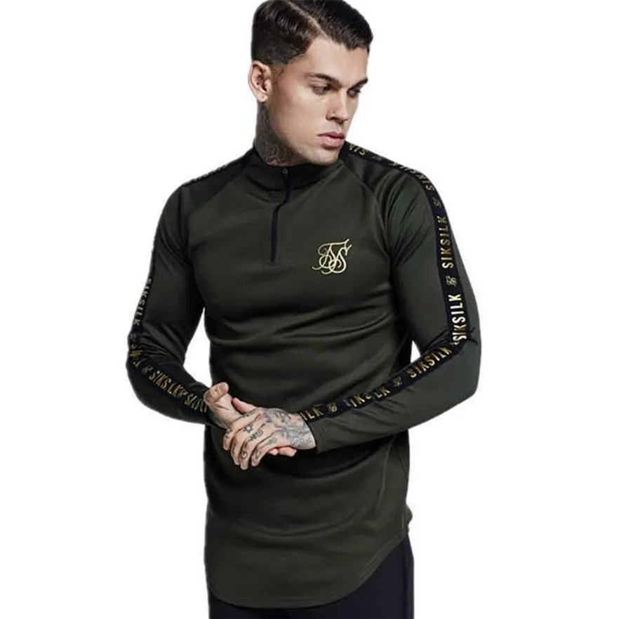 İspanya Gömlek Erkekler Sik İpek Tişört Erkekler Hip Hop Sokak Giyim İpek Spor Salyıları İnsan Gömlek Fitness Sweatshirt Siksilk Erkek T-Shirt P0806240T