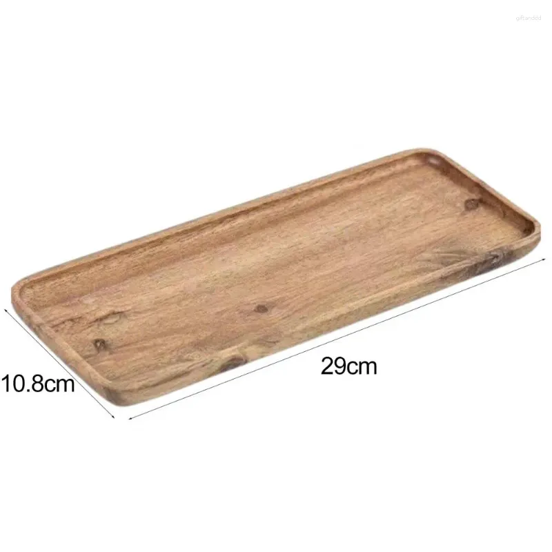 Tea Trays Wooden Bread Board Pallet Solid Wood Serving Tray For Food Drinks Desserts Elegant Rectangle Teaware Home Fruit