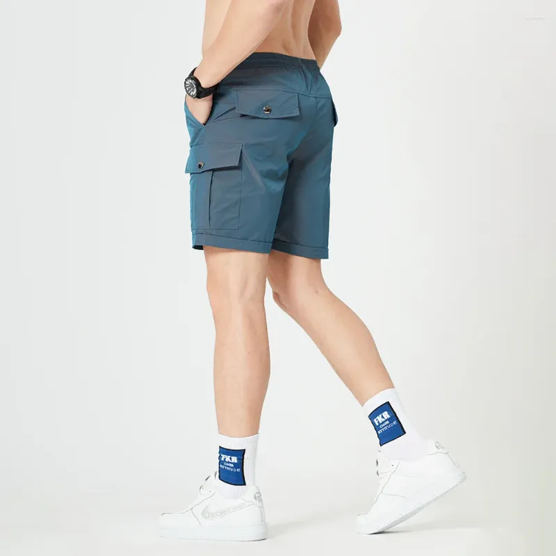 Herr shorts lbl män avslappnad hip hop pocket streetwear botten lös last herr sommar mode high street bermuda joggar