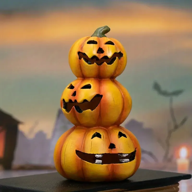 1 decorazione di zucca di Halloween, ornamento di figurine di zucca in miniatura, accessori per casa delle bambole