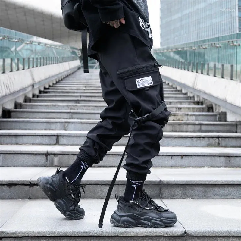 Męskie spodnie 2023 Paratrooper Tactical TechWear Ładunki Mężczyzn Multi Pockets Punk Hip Hop Joggers High Street Casualne spodnie