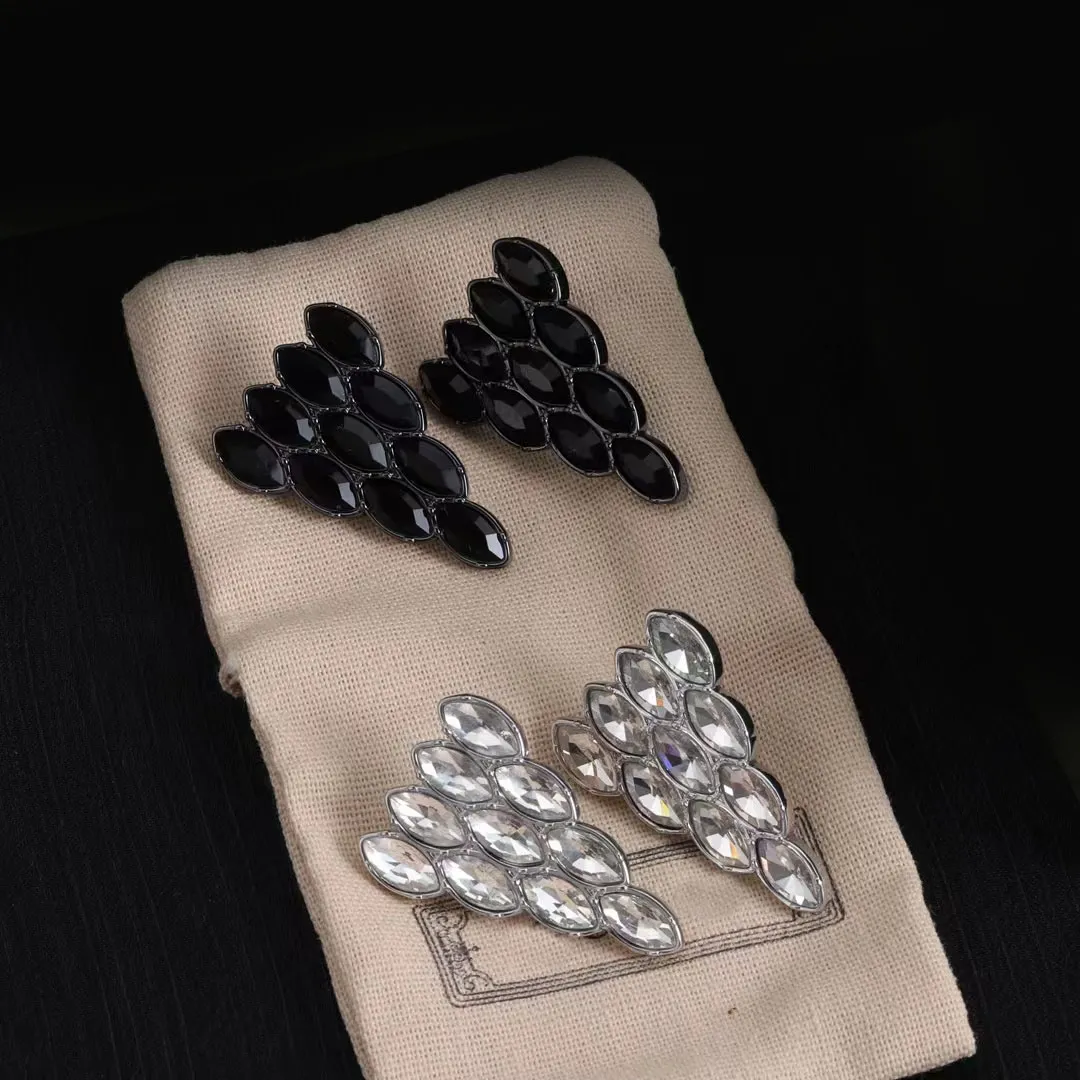 Pendientes de lujo bonitos de obsidiana, pendientes de diseñador nobles, exquisitos y simples para mujer, joyería de regalo para fiesta de boda del día de San Valentín