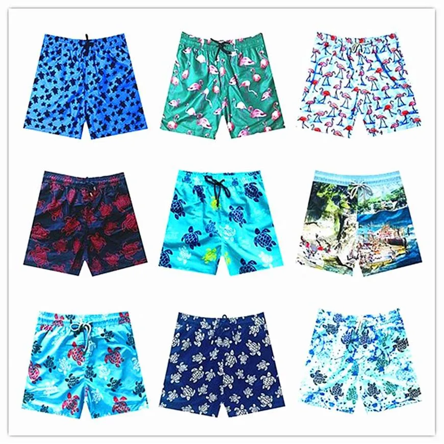 Fashion-2019 Brand Vilebre Men Beach Board Shorts Swimwear Men 100% Quick Dry Turtles Male Boardshorts Bermuda Brequin Swimshort M2880