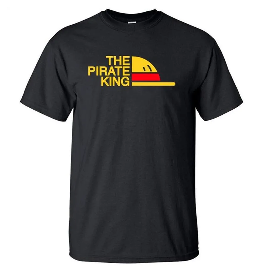 ブランドTシャツの男性The Pirate King T Shirt Mens Luffy Tshirt SummerTees日本語アニメコットンショートスリーブメンズサイズS-3XL228T