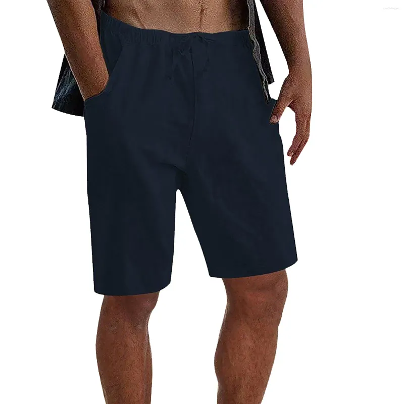 Pantaloni da uomo comodi slip maschili estivi casual solidi pantaloni corti pantaloni con coulisse pantaloncini da spiaggia per uomo uomo atletico