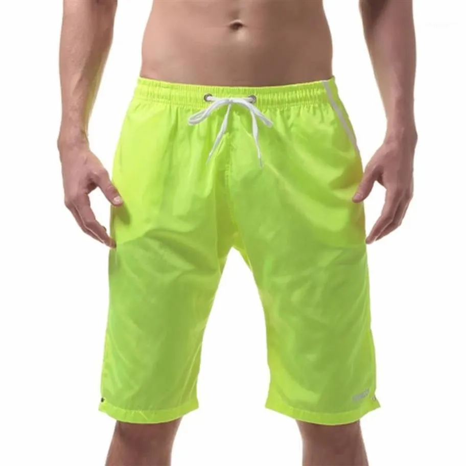 Мужские шорты-боксеры, длинные модные мужские шорты высокого качества, повседневные пляжные купальники для мальчиков черного, синего, зеленого, оранжевого, красного цвета, 262k
