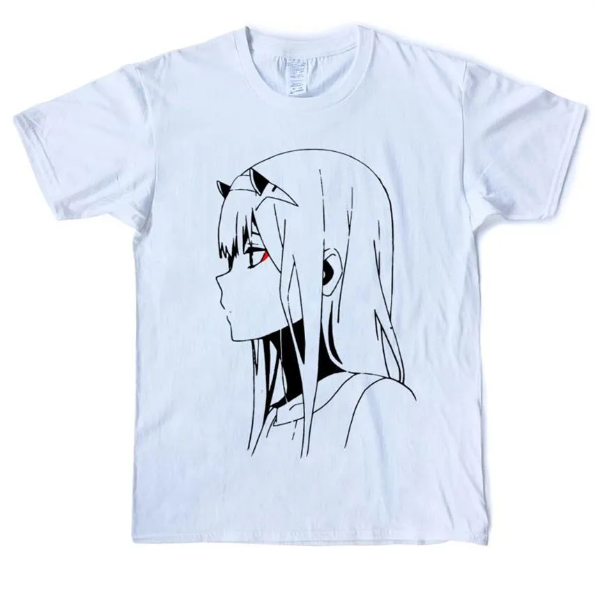 Zero Two Darling In The Franxx T-shirt homme série TV Anime coton japon mode T-Shirt col rond manches courtes t-shirts Shirt208q