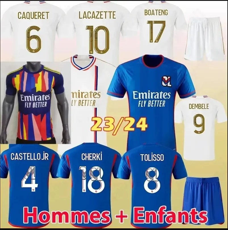 23 24 Maillot Lyon Soccer Jerseys 2024 Olympique Lyonnais OL Digital 3rd Quarta camisas Traore Memphis Men Football Cirche Kids Kits Equipment Bruno G